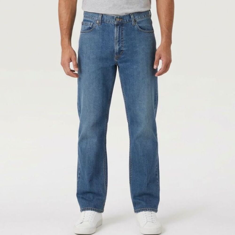 Y2K Levi's 505 Jeans 36x30 Medium Wash Regular Fit Straight Leg Denim Normcore